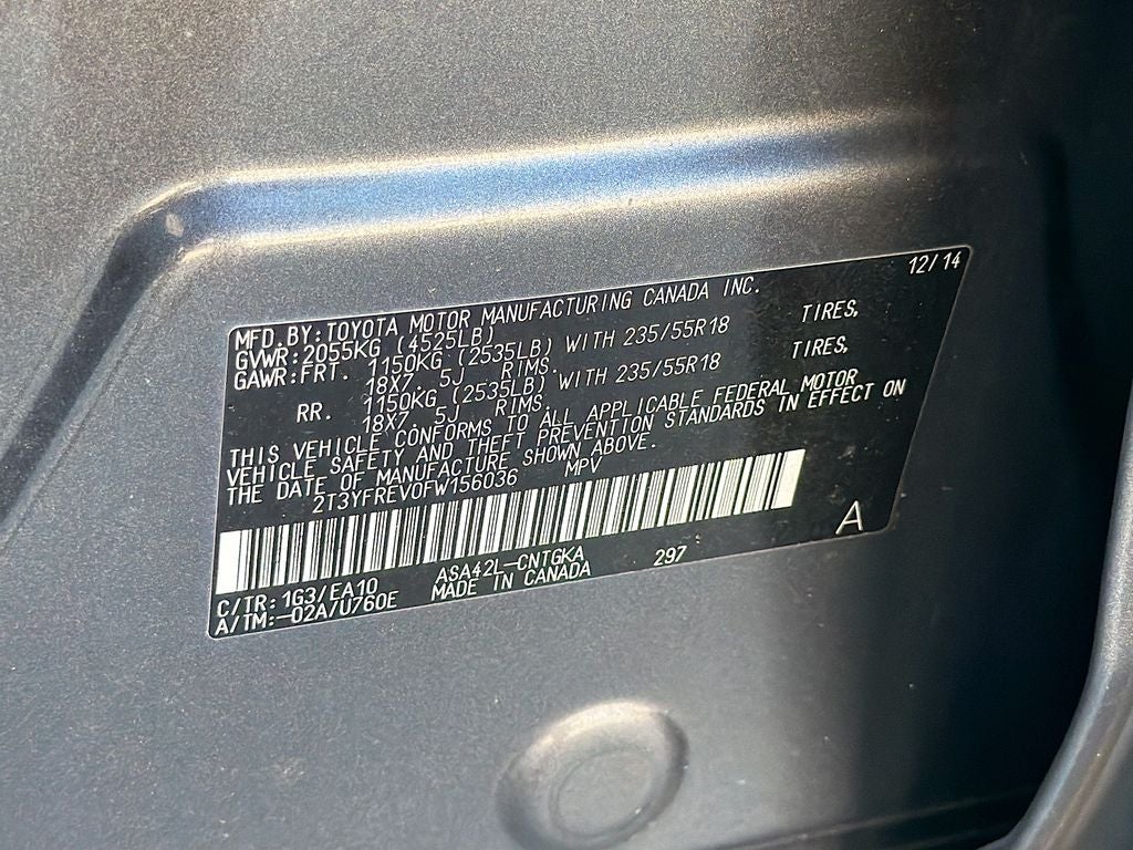 2015 Toyota RAV4 Limited BACKED BY HUDSON