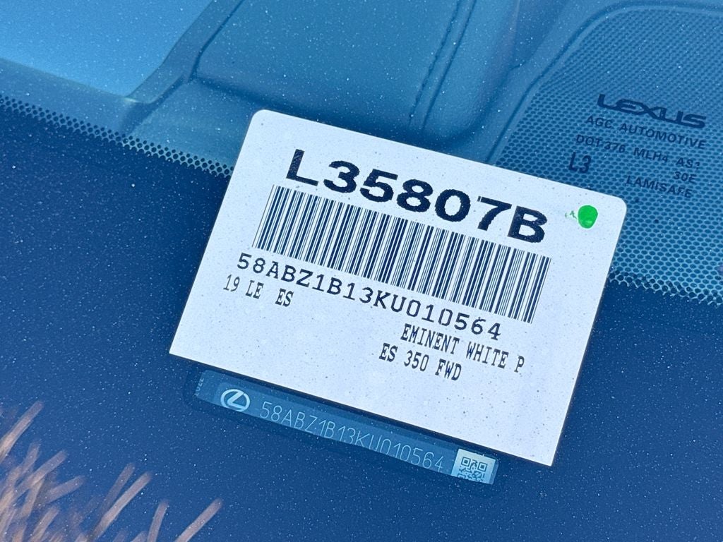 2019 Lexus ES 350 Luxury BACKED BY HUDSON