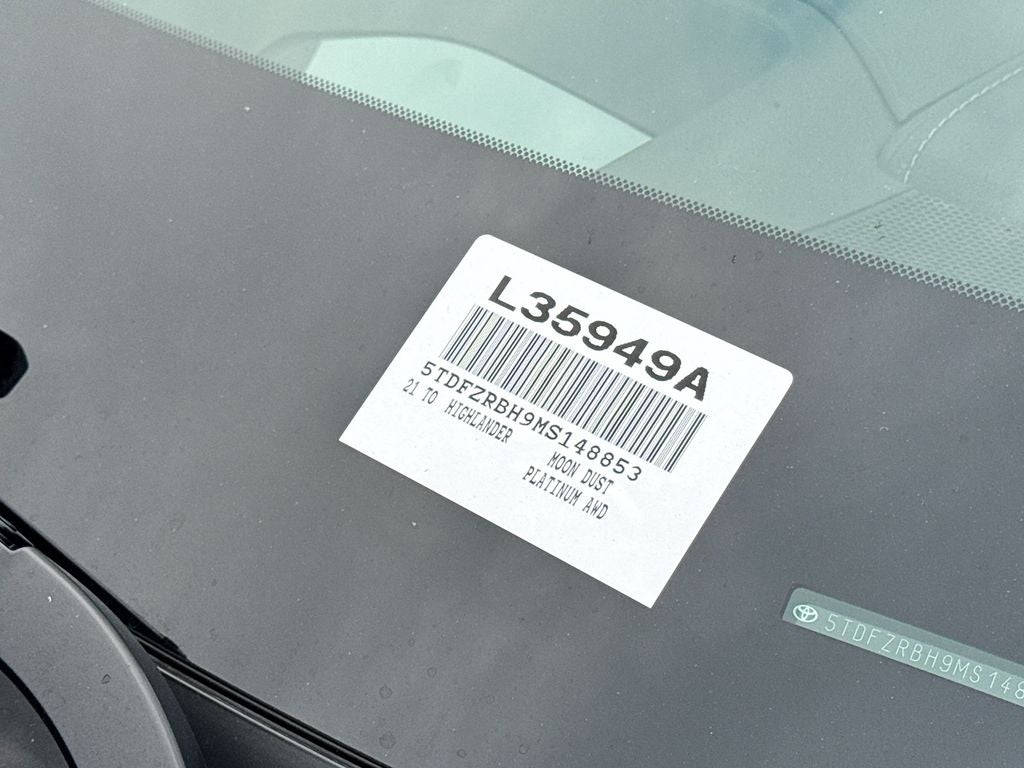 2021 Toyota Highlander Platinum BACKED BY HUDSON