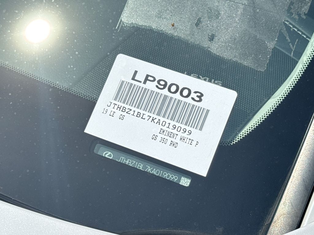 2019 Lexus GS 350 BACKED BY HUDSON