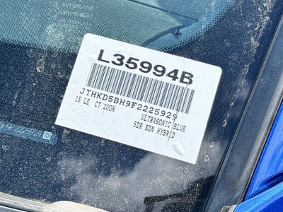 2015 Lexus CT 200h BACKED BY HUDSON