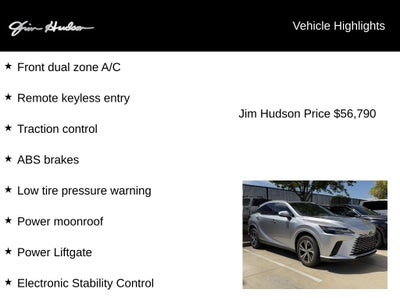 2025 Lexus RX 350 Premium L/CERTIFIED