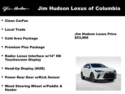 2023 Lexus RX 350 Premium Plus Navigation L/ Certified Unlimited Mile Warranty