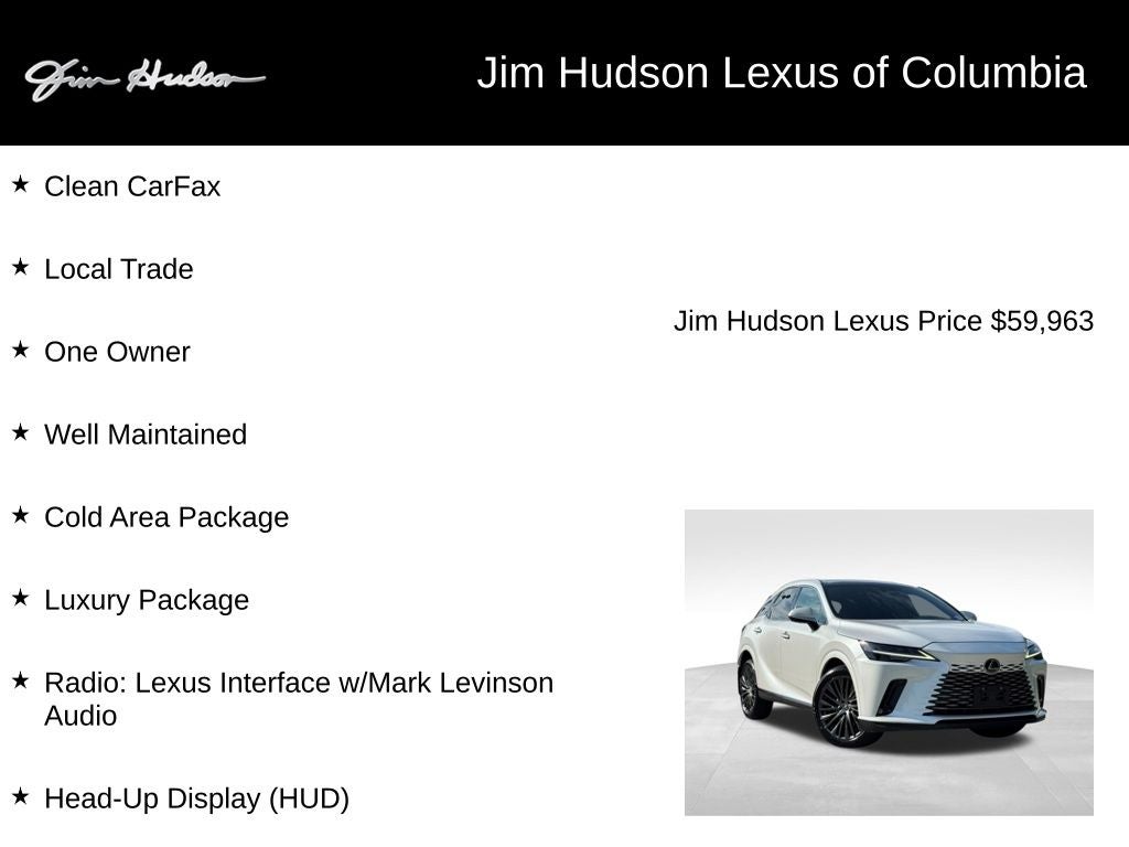 2023 Lexus RX 350 Luxury Navigation Mark Levinson L/Certified Unlimited Mil