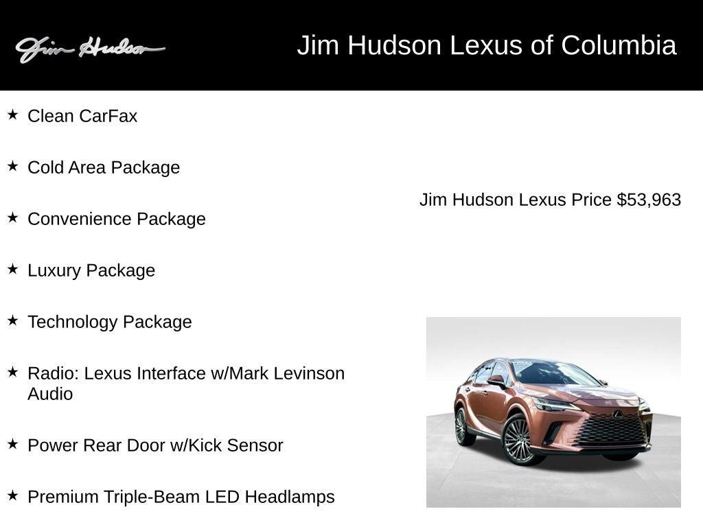2024 Lexus RX 350 Luxury Navigation Mark Levinson L/Certified Unlimited Mil