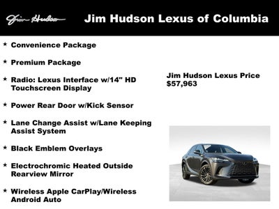 2025 Lexus RX 350 Premium Navigation L/Certified Unlimited Mile Warranty