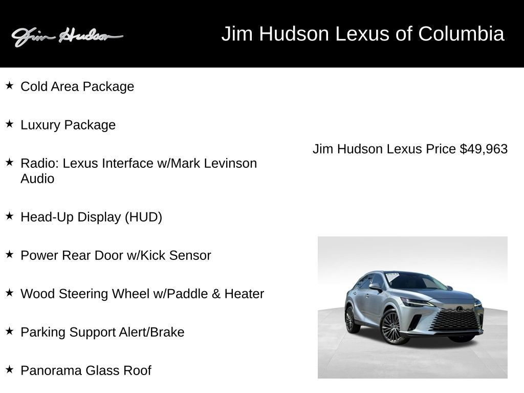 2023 Lexus RX 350 Luxury Navigation Mark Levinson L/Certified Unlimited Mil