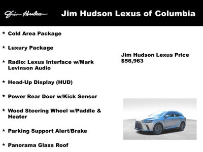 2023 Lexus RX 350 Luxury Navigation Mark Levinson L/Certified Unlimited Mil