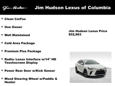 2023 Lexus RX 350 Premium Plus Navigation L/Certified Unlimited Mile Warranty