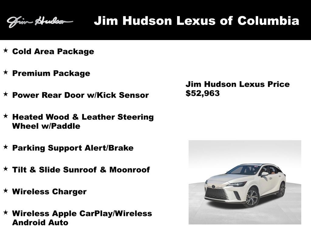 2023 Lexus RX 350 Premium L/Certified Unlimited Mile Warranty