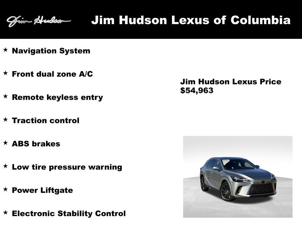 2024 Lexus RX 350 Premium Navigation L/Certified Unlimited Mile Warranty