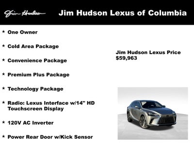 2024 Lexus RX 350h Premium Plus Navigation L/Certified Unlimited Mile Warranty