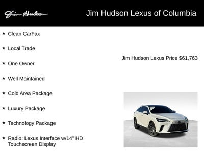 2024 Lexus RX 350h Luxury Navigation Mark Levinson L/Certified Unlimited Mil