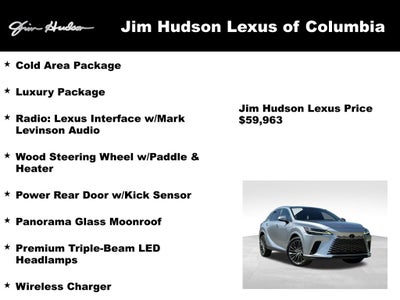 2023 Lexus RX 350h Luxury L/Certified Unlimited Mile Warranty