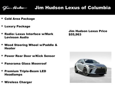 2023 Lexus RX 350h Luxury L/Certified Unlimited Mile Warranty