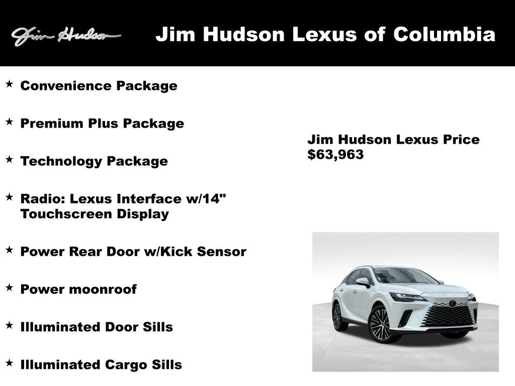 2025 Lexus RX 350h Premium Plus Convenience Technology Navigation L/Certified Unli