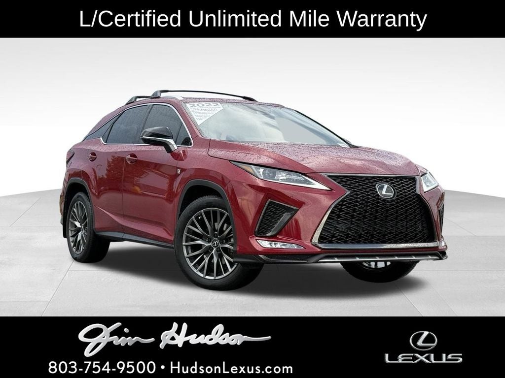 2022 Lexus RX 350 F Sport Handling Navigation L/Certified Unlimited Mile Warranty