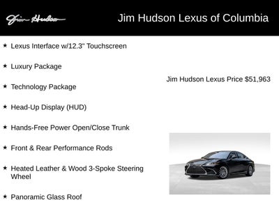 2024 Lexus ES 350 Luxury Navigation L/Certified Unlimited Mile Warranty