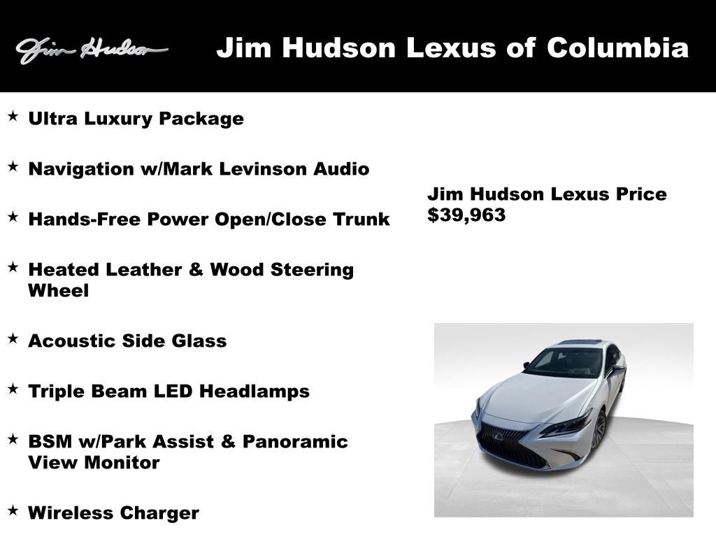 2021 Lexus ES 300h Ultra Luxury Navigation Mark Levinson L/Certified Unlimited Mil