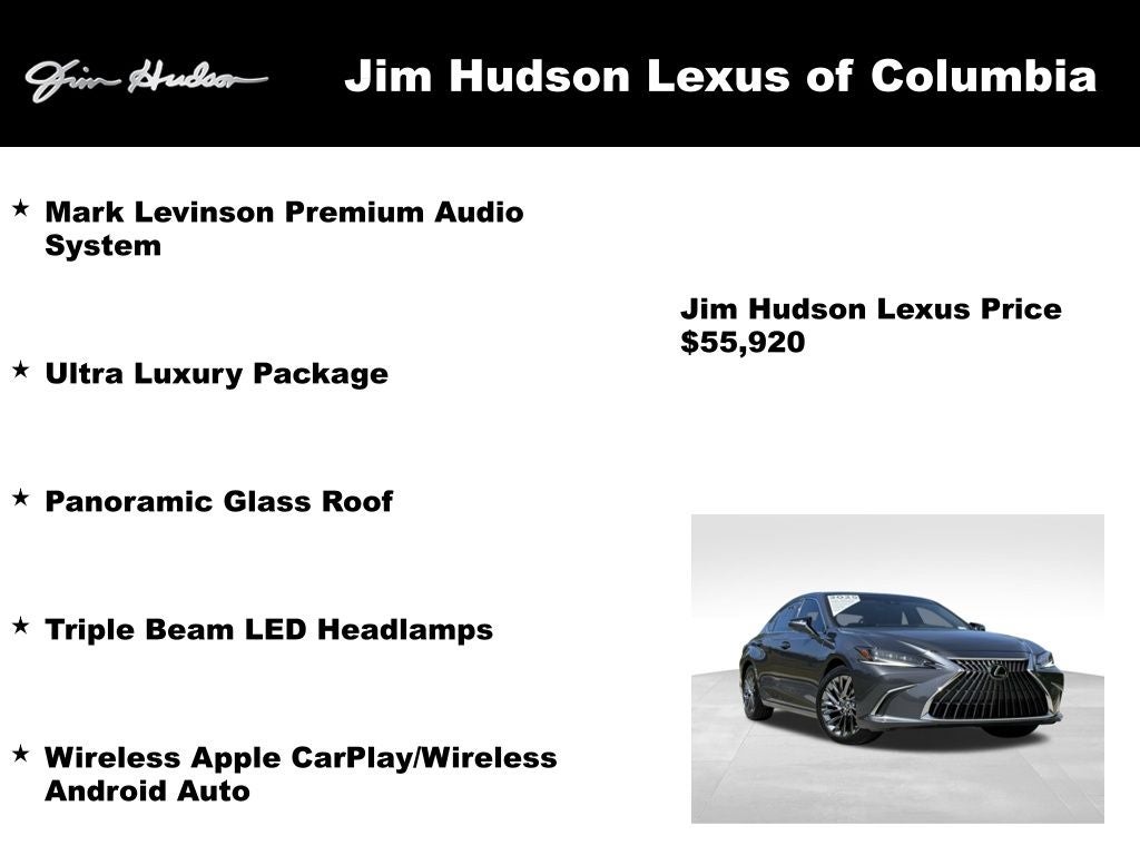 2025 Lexus ES 350 Ultra Luxury Navigation Mark Levinson L/Certified Unlimited Mil