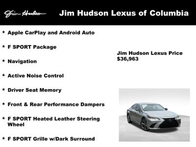 2020 Lexus ES 350 F Sport Navigation L/Certified Unlimited Mile Warranty