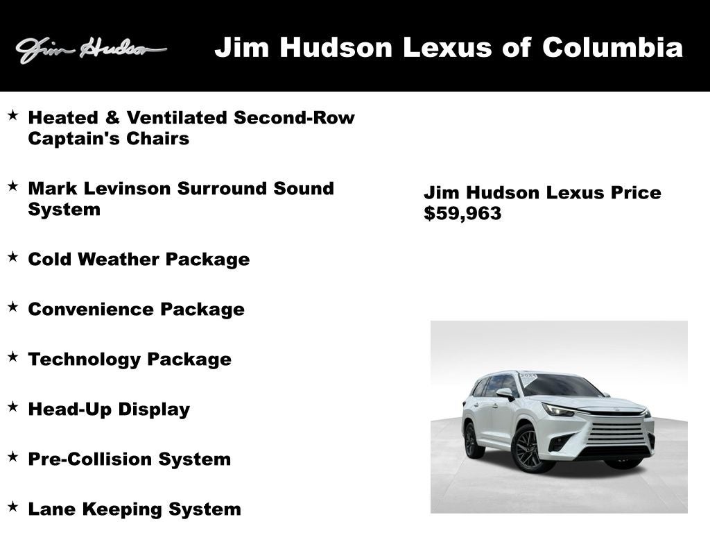 2024 Lexus TX 350 Luxury Convenience Technology Navigation L/Certified Unli