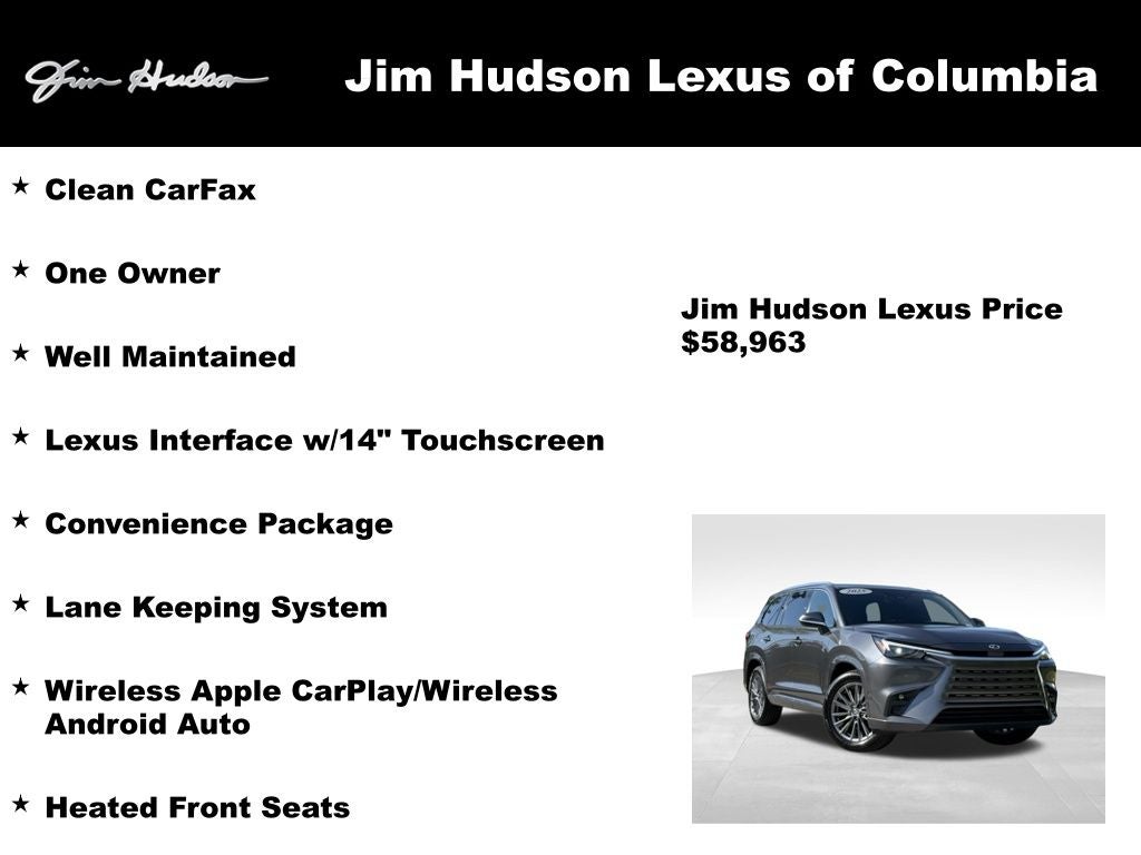 2025 Lexus TX 350 Convenience Package