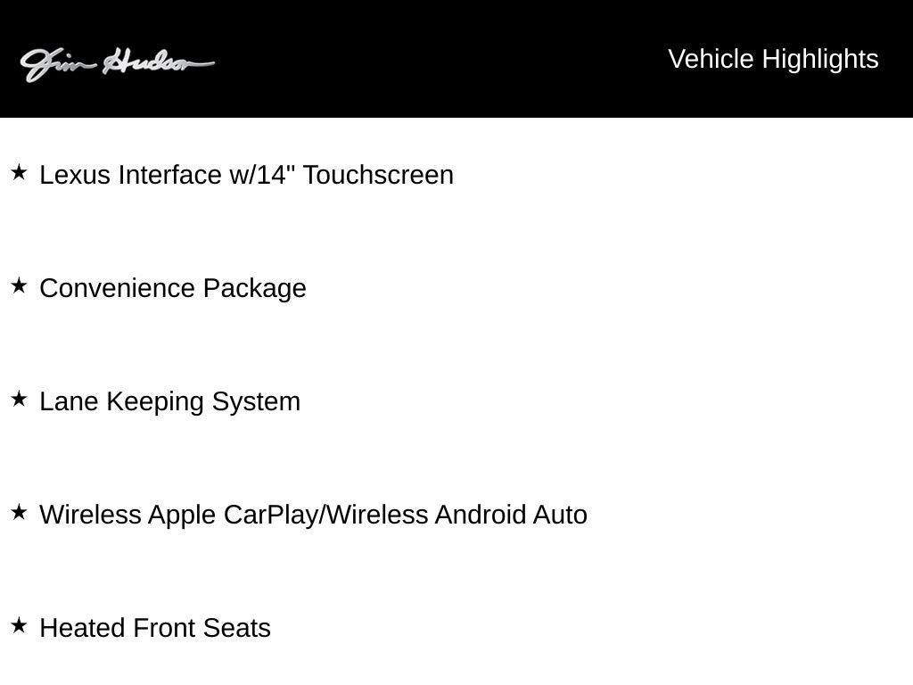 2025 Lexus TX 350 Convenience Towing Package