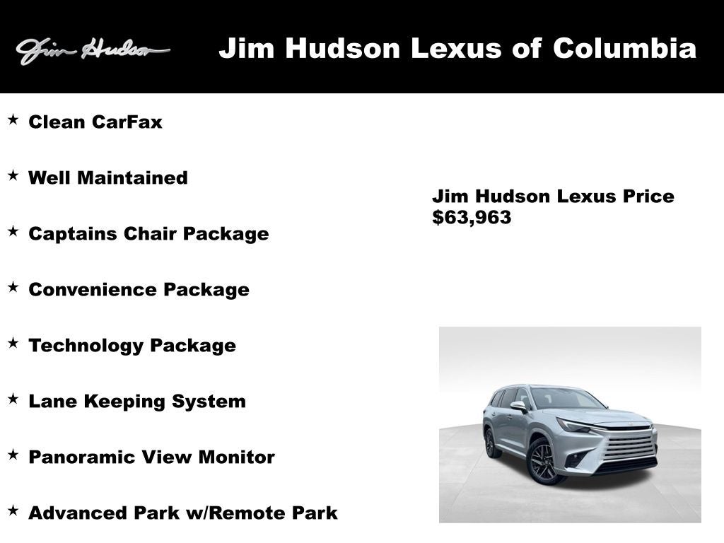 2025 Lexus TX 350 Premium Convenience Technology Navigation L/Certified Unli