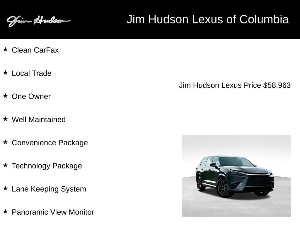 2025 Lexus TX 350 Premium Convenience Technology Navigation L/Certified Unli