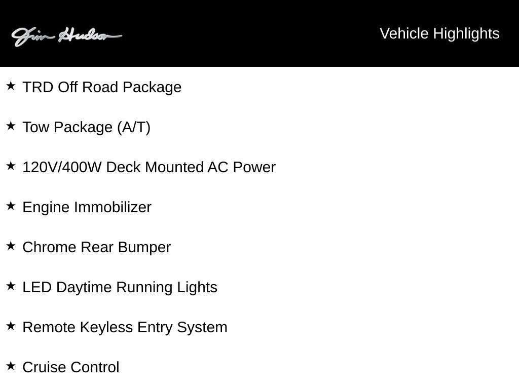 2017 Toyota Tacoma TRD Off-Road V6 Tow Package