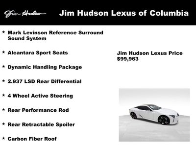 2022 Lexus LC 500 Navigation L/Certified Unlimited Mile Warranty