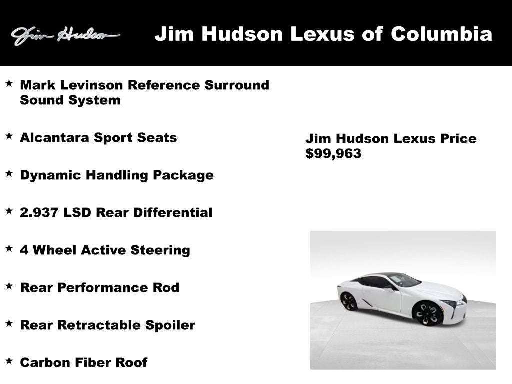 2022 Lexus LC 500 Navigation L/Certified Unlimited Mile Warranty