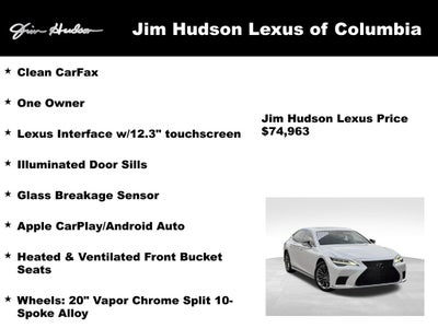 2023 Lexus LS 500 Navigation L/Certified Unlimited Mile Warranty