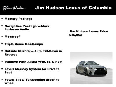 2023 Lexus IS 350 F SPORT Navigation Mark Levinson L/Certified Unlimited Mil
