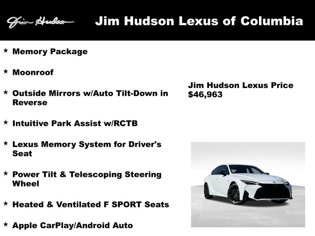 2023 Lexus IS 350 F SPORT L/Certified Unlimited Mile Warranty