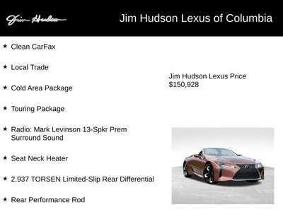 2024 Lexus LC 500 Navigation Mark Levinson L/Certified Unlimited Mil