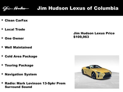2024 Lexus LC 500 Navigation Mark Levinson L/Certified Unlimited Mil