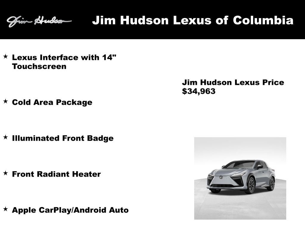 2024 Lexus RZ 300e Premium L/Certified Unlimited Mile Warranty