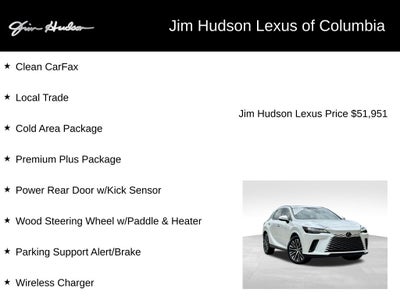 2023 Lexus RX 350 Premium Plus Navigation L/ Certified Unlimited Mile Warranty