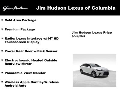 2024 Lexus RX 350 Premium Navigation L/Certified Unlimited Mile Warranty