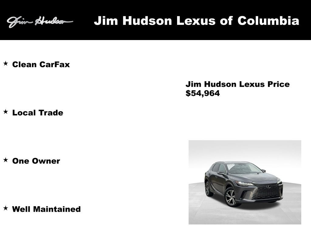 2025 Lexus RX 350 Premium Navigation L/Certified Unlimited Mile Warranty