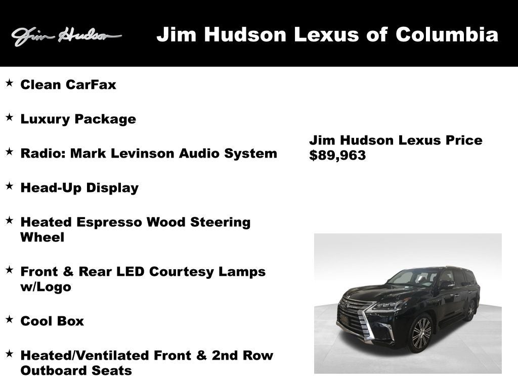 2021 Lexus LX 570 Navigation Mark Levinson L/Certified Unlimited Mil