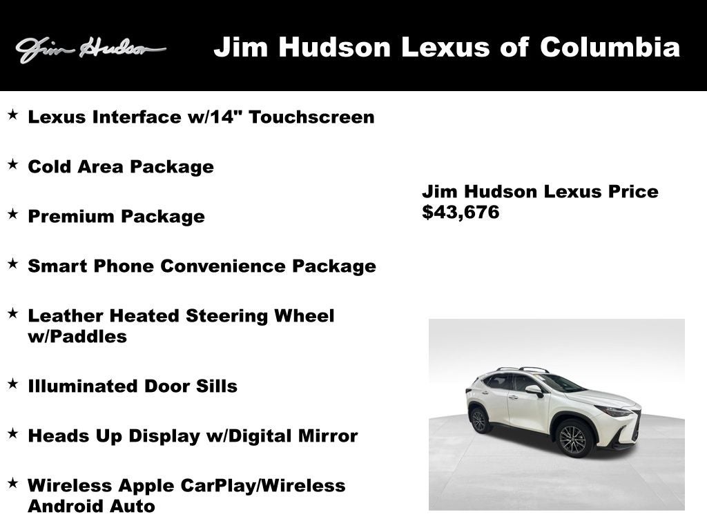 2024 Lexus NX 350 Premium Navigation L/Certified Unlimited Mile Warranty