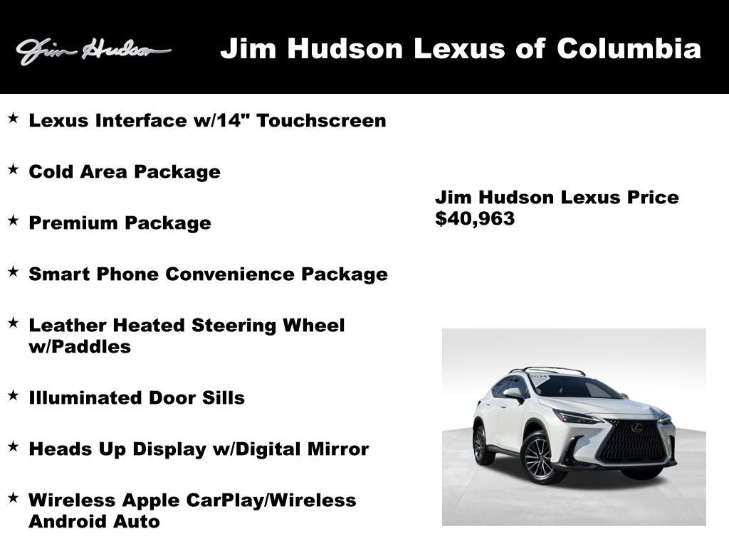 2024 Lexus NX 350 Premium Navigation L/Certified Unlimited Mile Warranty