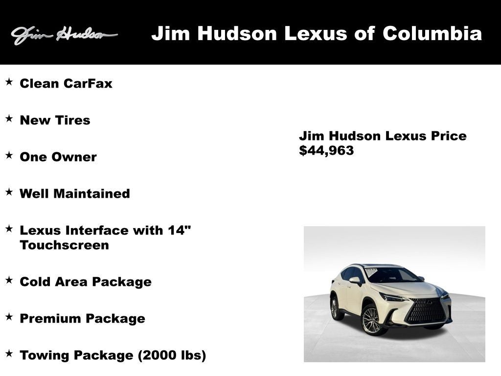 2023 Lexus NX 350h Premium Navigation L/Certified Unlimited Mile Warranty