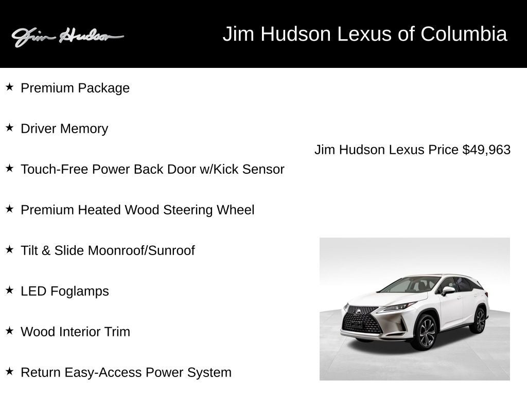 2022 Lexus RX 350L L/Certified Unlimited Mile Warranty