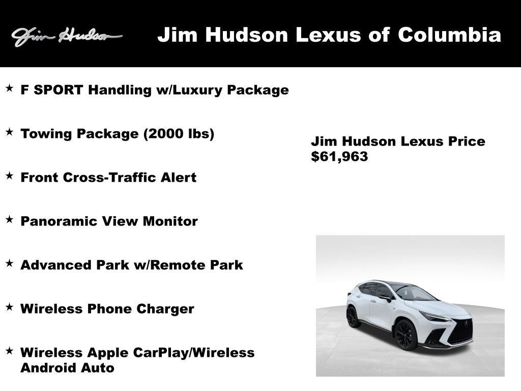2025 Lexus NX 450h+ F SPORT Navigation Mark Levinson L/Certified Unlimited Mil