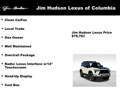 2024 Lexus GX 550 Overtrail Navigation L/Certified Unlimited Mile Warranty