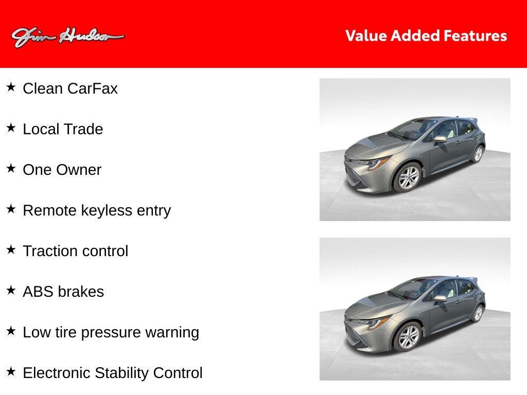 2019 Toyota Corolla Hatchback SE